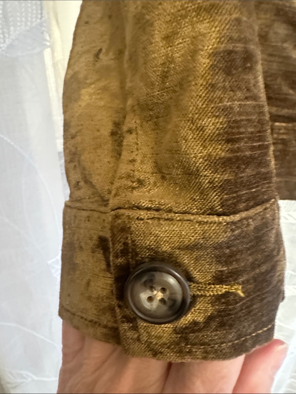 CAbi Women's Velvet Button-Front Jacket in Golden Brown - Picture 4 of 9